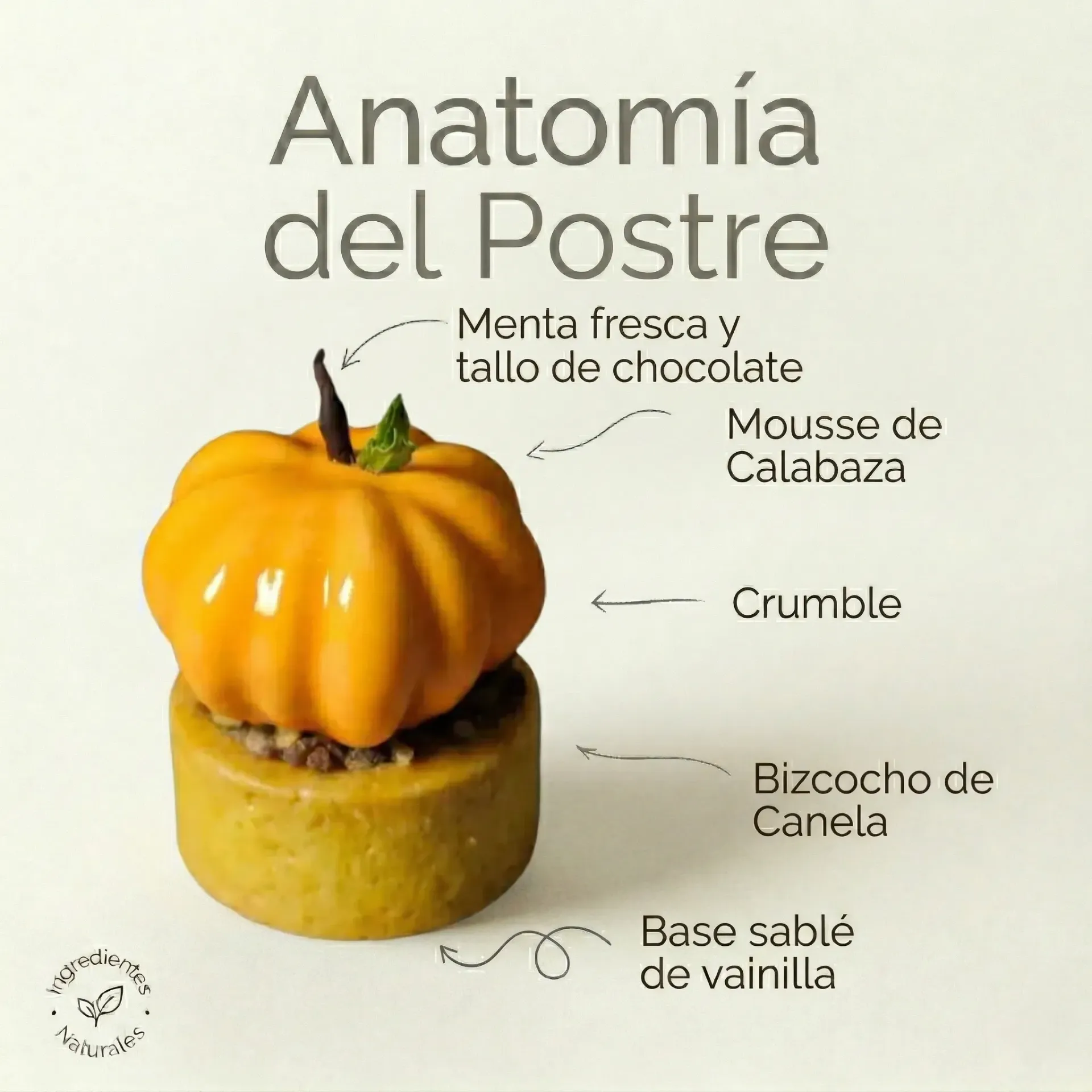 Tartelette con mousse de calabaza 