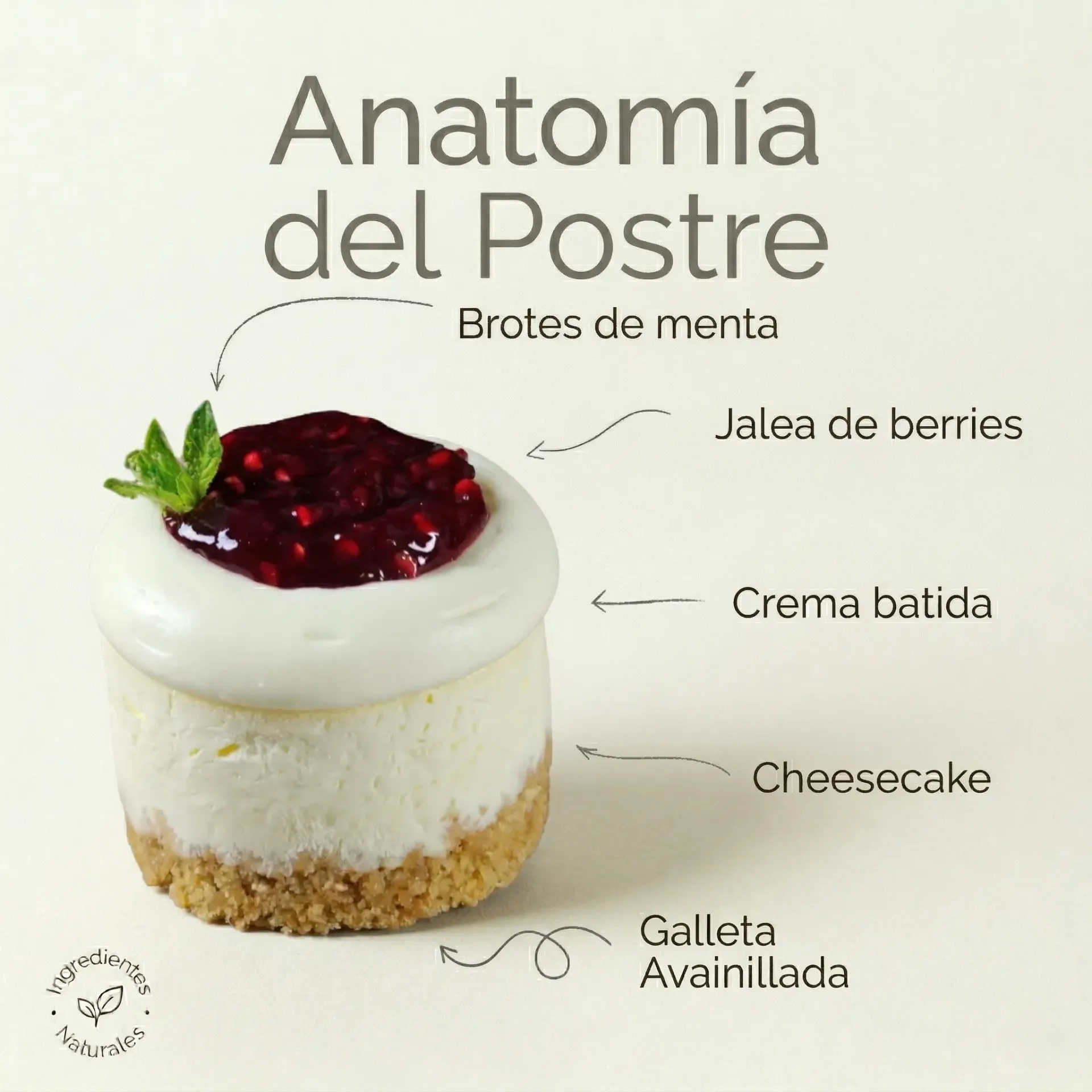 Cheesecake bite con jalea de berries