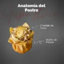 Muffin bite de platano y crumble de nuez 